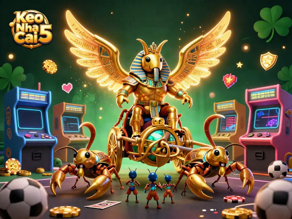 Experience the vibrancy of Keo Nha Cai 5 with its dynamic characters, betting slips, and sports elements.