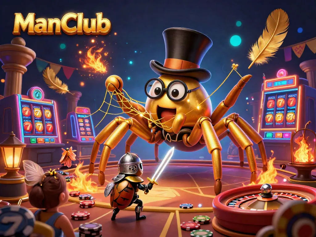 Engaging gameplay at ManClub featuring 3D characters in a vibrant casino atmosphere.