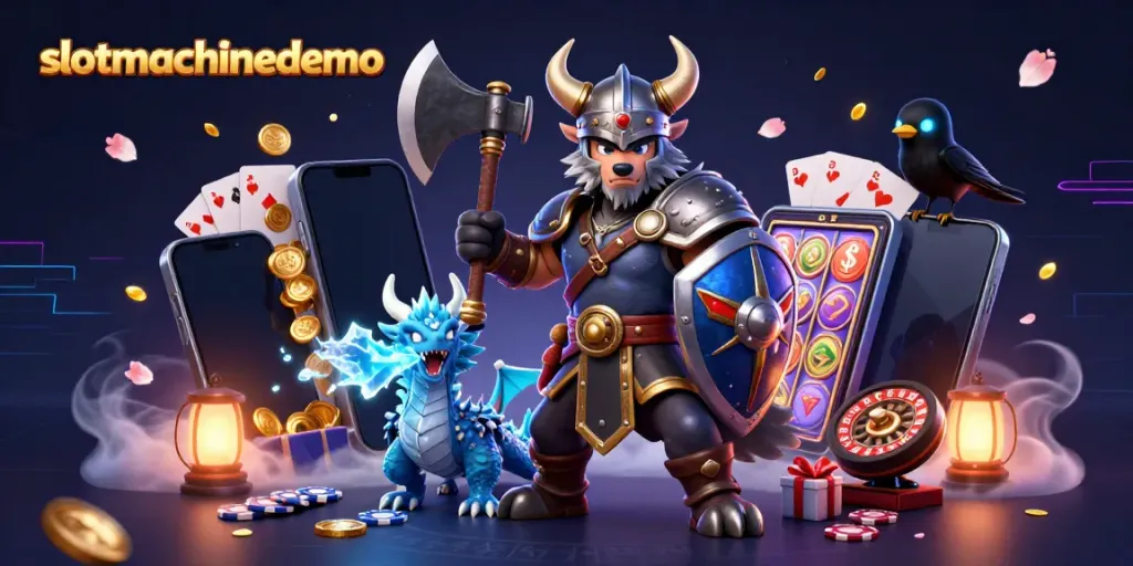 Experience high-stakes thrills with slotmachinedemo's vibrant slot machine adventures featuring unique characters and elements.