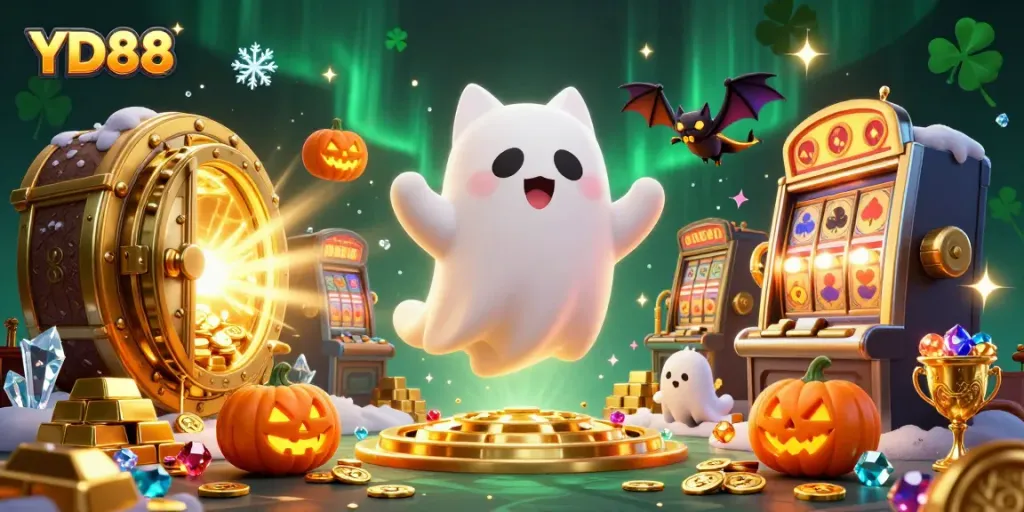 Experience thrilling gameplay with YD88 at this haunted casino mansion filled with treasures and ghostly characters.