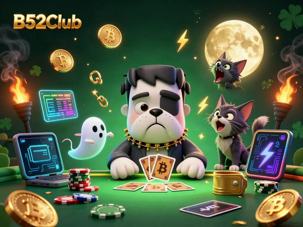 Experience thrilling card games with B52Club's ghostly atmosphere and vibrant crypto elements.