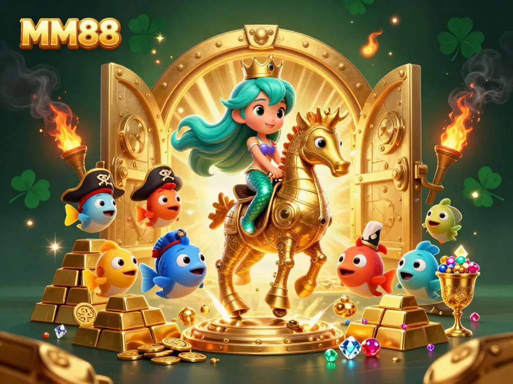 Experience thrilling gameplay with MM88's enchanting mermaid princess amidst treasure