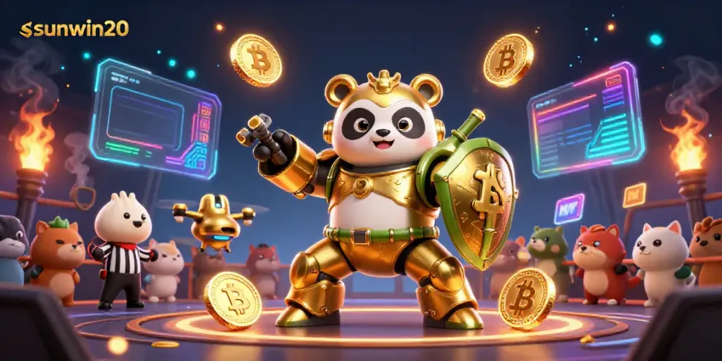 Engage in exciting gameplay at sunwin20 with a thrilling 3D illustration depicting a vibrant casino scene.
