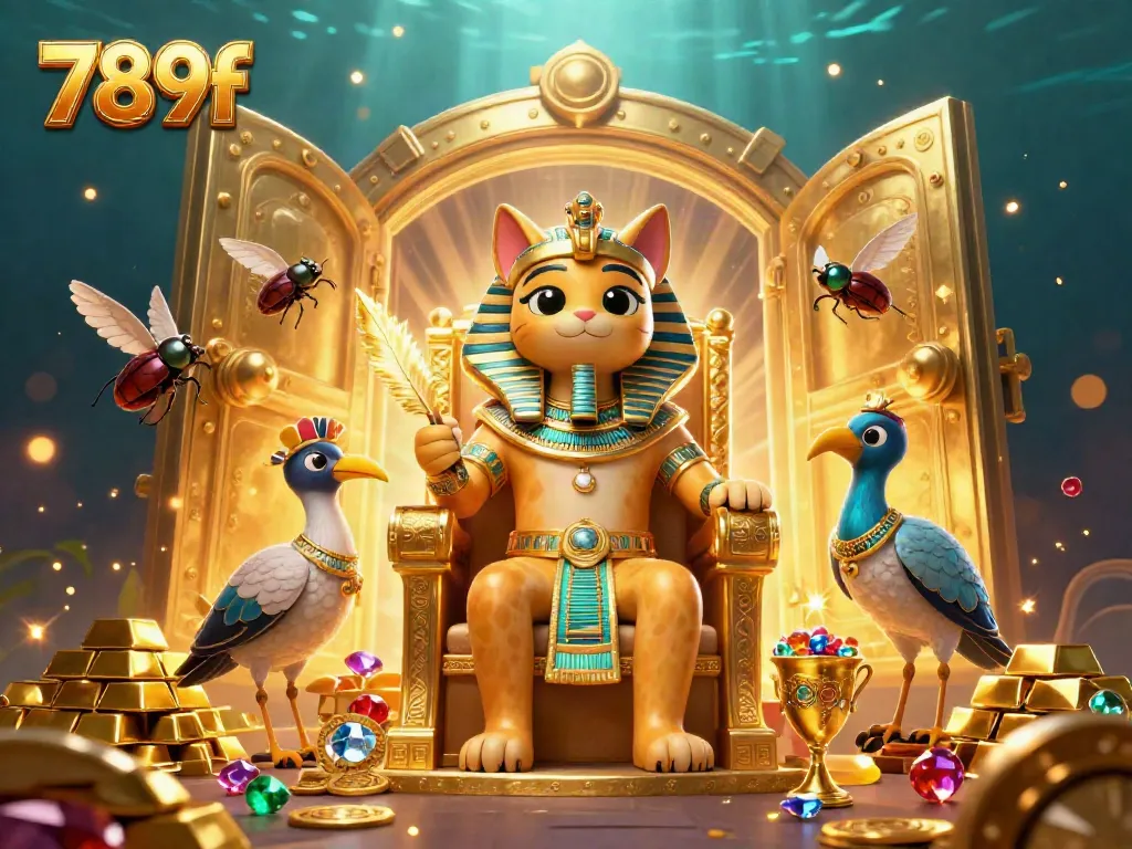 Experience the thrilling world of 789f with vibrant 3D casino characters and glimmering treasure.