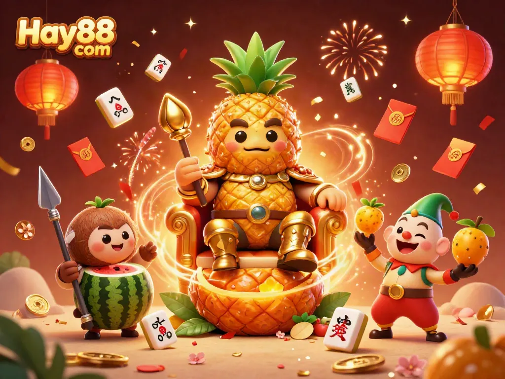 Engage in thrilling games at Hay88 com with an energetic casino scene featuring vibrant casino characters.